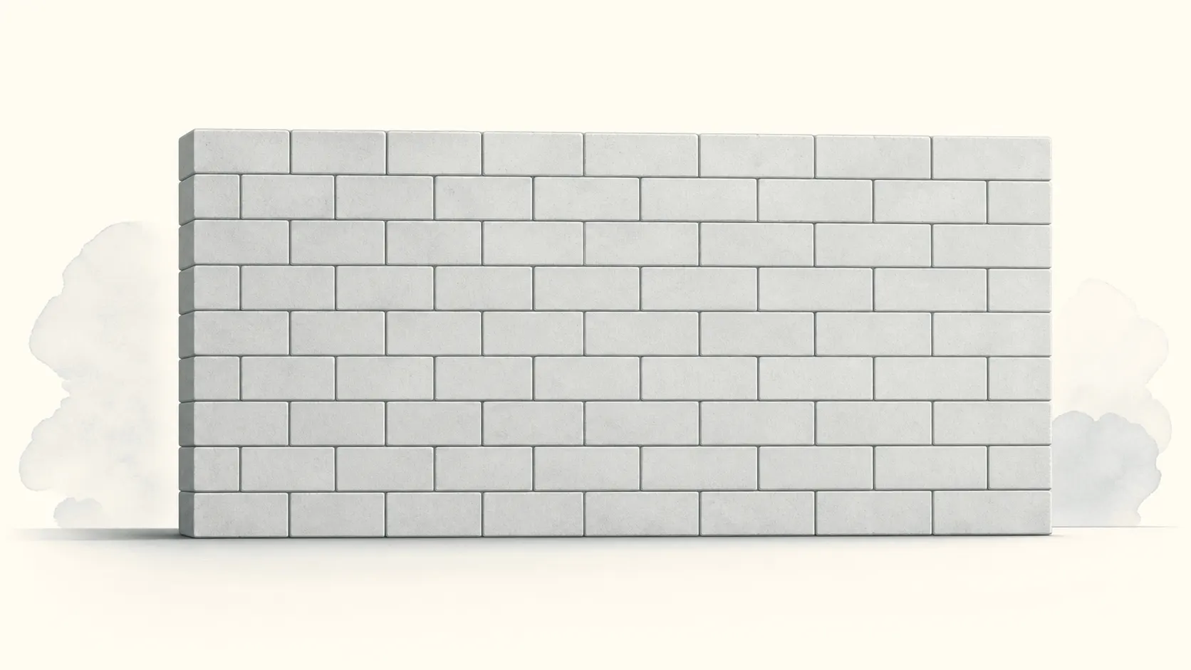 Static brick wall representing accumulated facts